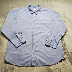 Chef Works Urban Collection Long Sleeve Button Up Chef Shirt Blue Men Sz XL